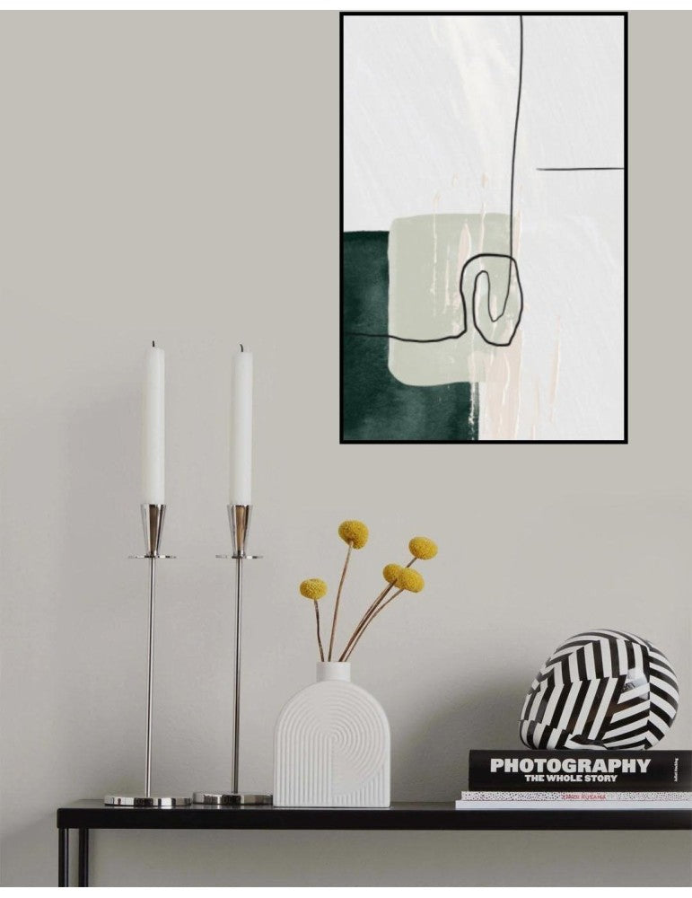 Abstract Shapes In Green-1 Sally AnnMoss