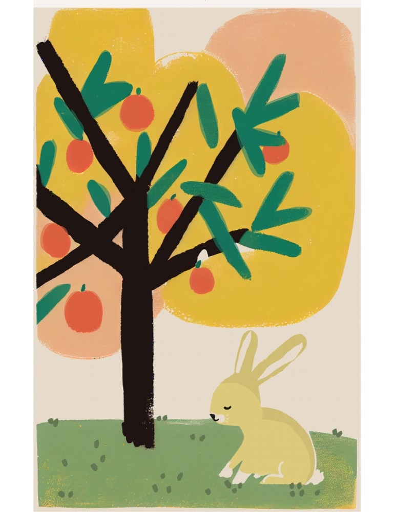 Bunny Under Apple Tree Treechild