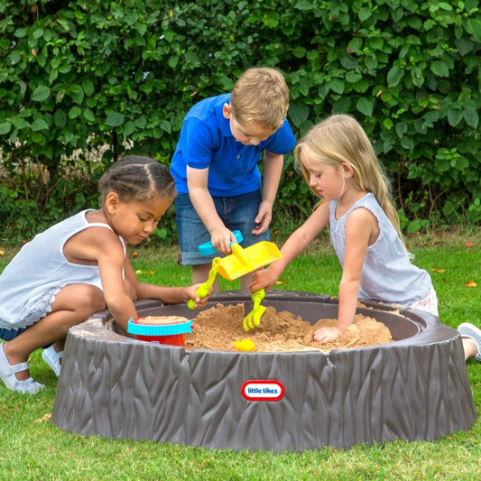 Tree Trunk Sandbox With Cover
