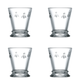 Bee Water Glasses Set of 4, 250ml