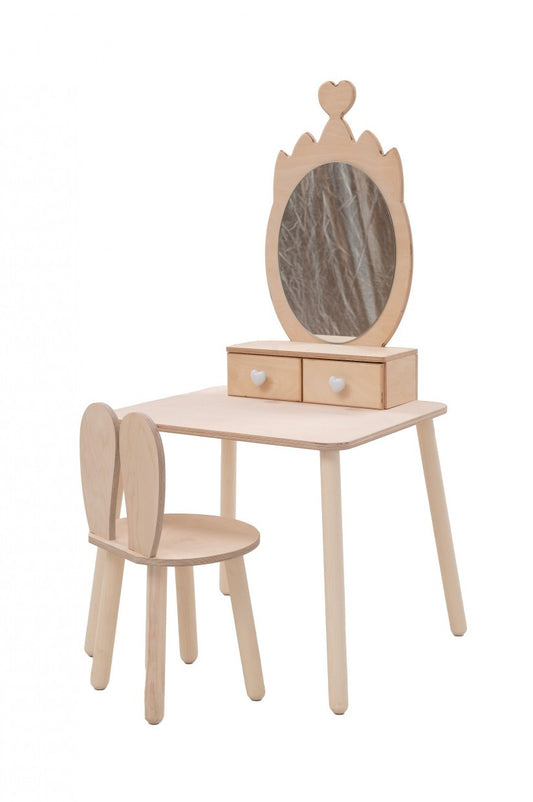 Princess Beauty Table with Mirror - Crown